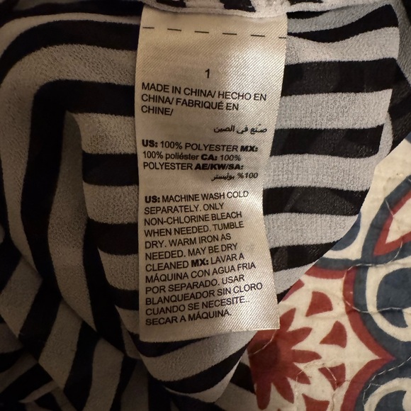 Chico's Monochrome Striped Blouse - Picture 6 of 6